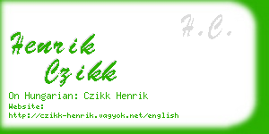 henrik czikk business card